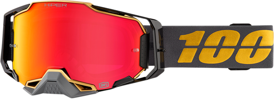 100% Armega Goggles - Falcon 5 - HiPER Red Mirror 50003-00001 - Howling Moto