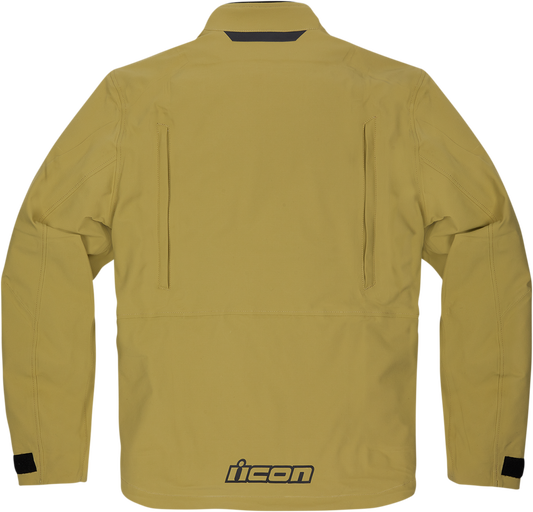 Bill's Exhausts ICON Stormhawk Jacket CE in tan, XL, featuring durable fabric and protective design for motorcycle riding.