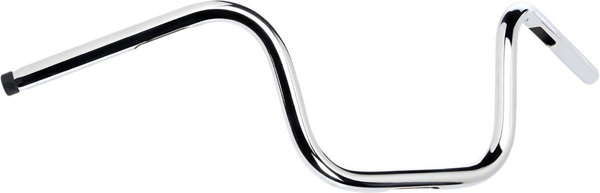 Chrome BILTWELL Chump handlebar for motorcycles, featuring a sleek, curved design with stamped TBW branding.