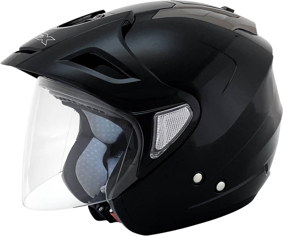 Gloss black AFX FX-50 helmet in 2XL size, featuring a sleek design and full face coverage, by Bill's Exhausts.