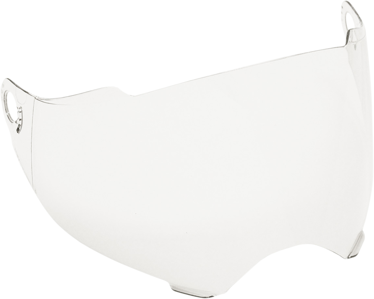 Clear outer shield for AFX FX-39DS/2 helmets by Bill's Exhausts, showing transparent motorcycle helmet visor on a helmet.