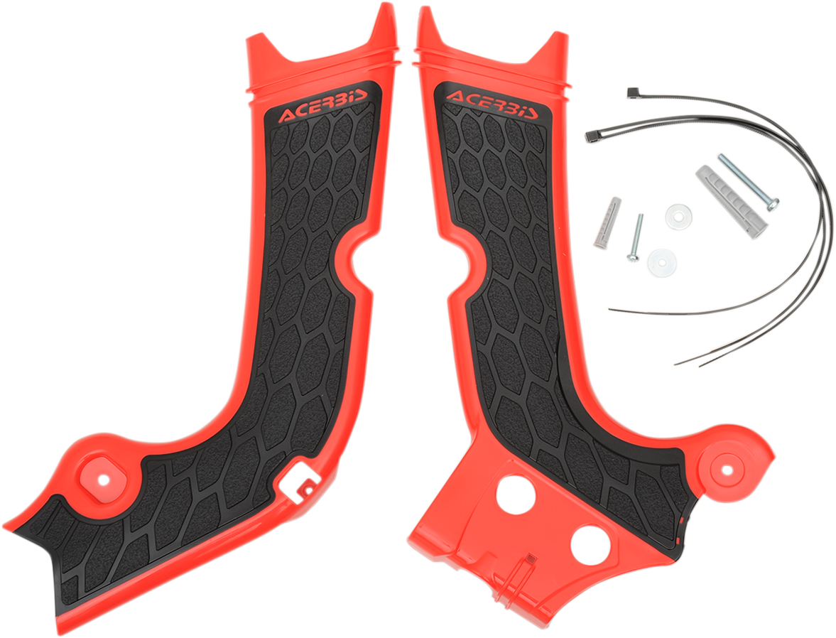 ACERBIS X-Grip Frame Guards - Red/Black 2630711018 - Howling Moto