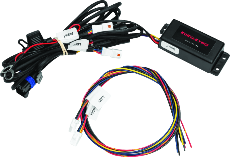 Kuryakyn Signal Splitter Module 4-Wire for Indian Chief and Roadmaster motorcycles, showing the electronic connector and wiring.