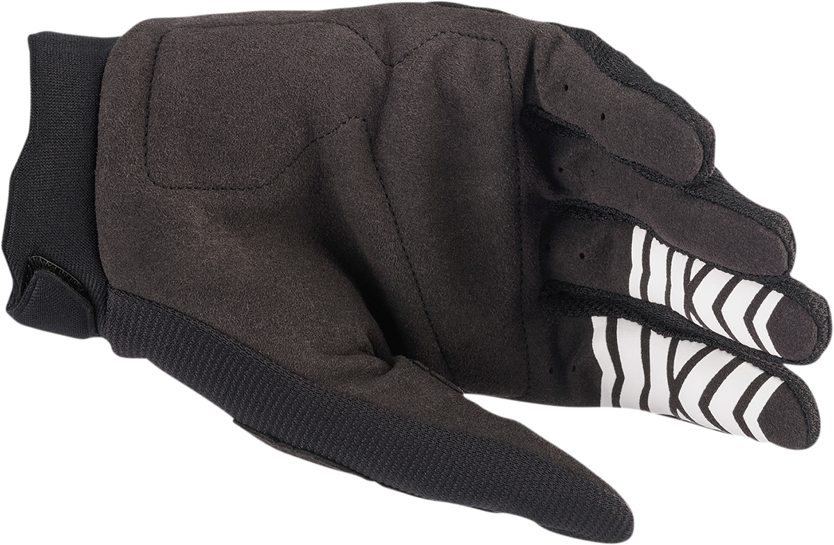 Black ALPINESTARS Women Stella Full Bore Gloves in Medium size, featuring protective design and sleek riding glove style.