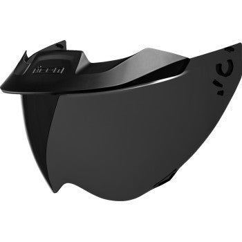 Bill's Exhausts ICON MotoShield™ Domain Shield in Limo Black, showing sleek black motorcycle helmet shield with reflective finish.