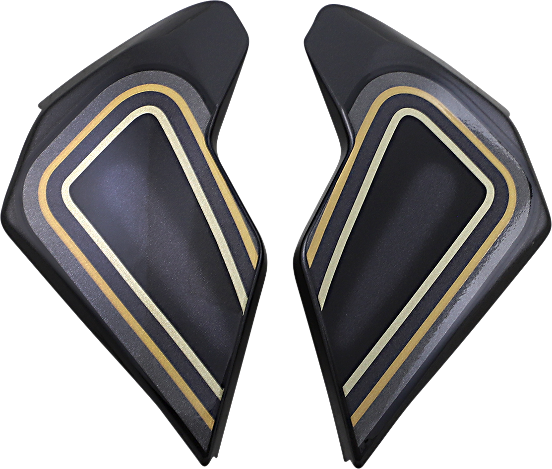 Black ICON Airflite™ side plates for El Centro helmets, part of Bill's Exhausts helmet parts collection.