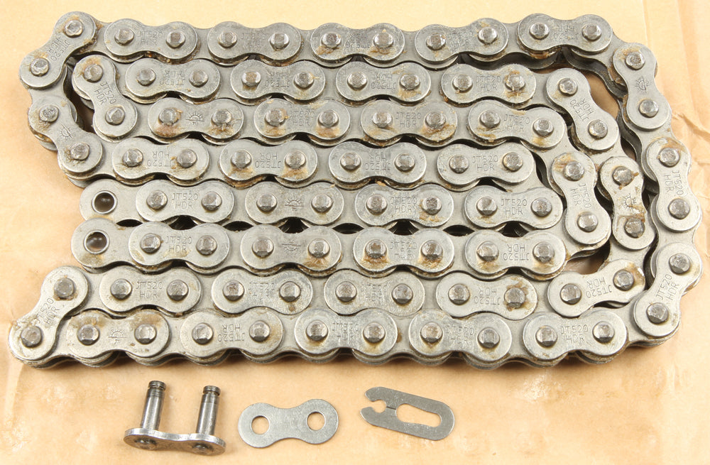 Heavy-duty JT Heavy Duty Chain HDR 520 092L for off-road vehicles, featuring robust links and industrial-grade construction.