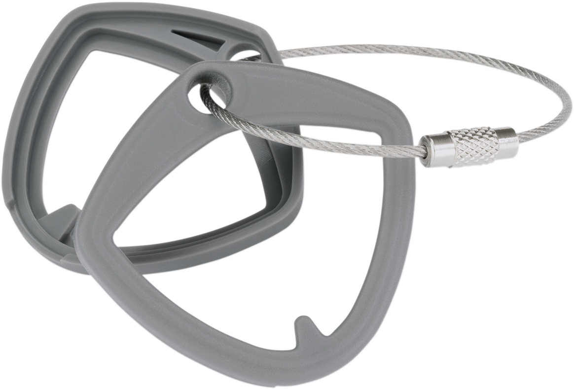 Gray Show Chrome key cover for engine keys, designed by Bill's Exhausts, shown in the image with a sleek, protective fit.