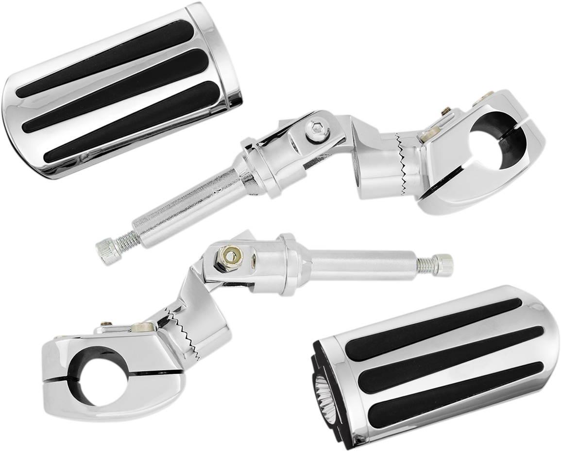 Bill's Exhausts SHOW CHROME Highway Pegs Tear for GL1800 engine, featuring chrome finish and durable mounting design.