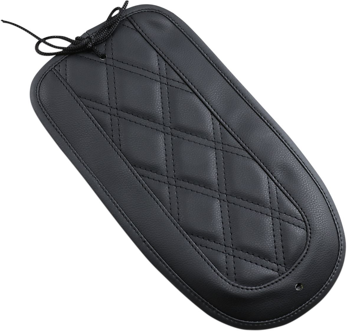 Bill's Exhausts SADDLEMEN Fender Chap for LS Solo Seat T8100-12-LS, featuring durable black leather with stitching detail on a motorcycle seat.