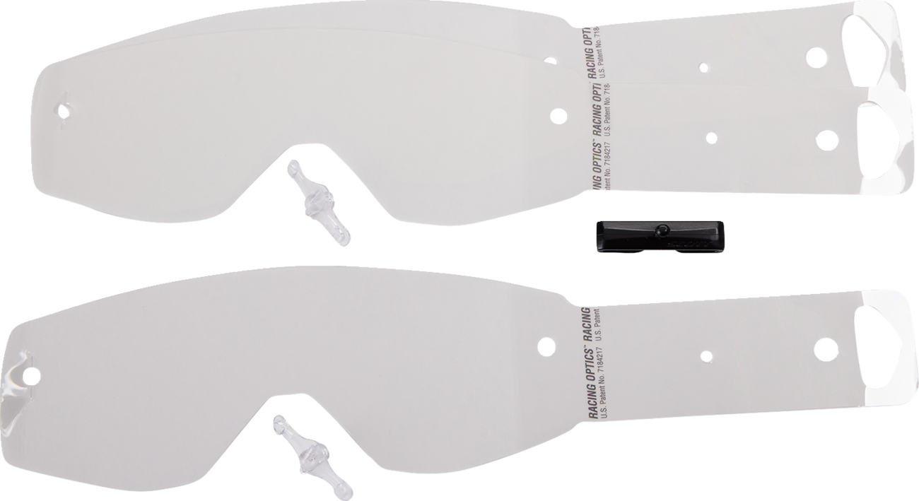 Bill's Exhausts Scott ProStack Tear-Offs laminated engine parts in a 3-pack, showing detailed laminated construction.