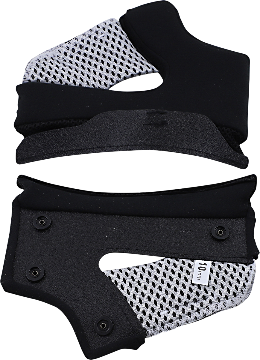 BILTWELL Lane Splitter cheek pads for helmets, 10mm thickness, compatible with Bill's Exhausts motorcycle helmets.