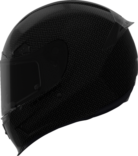 Black ICON Airframe Pro™ helmet in small size with carbon shell, featuring sleek aerodynamic design.