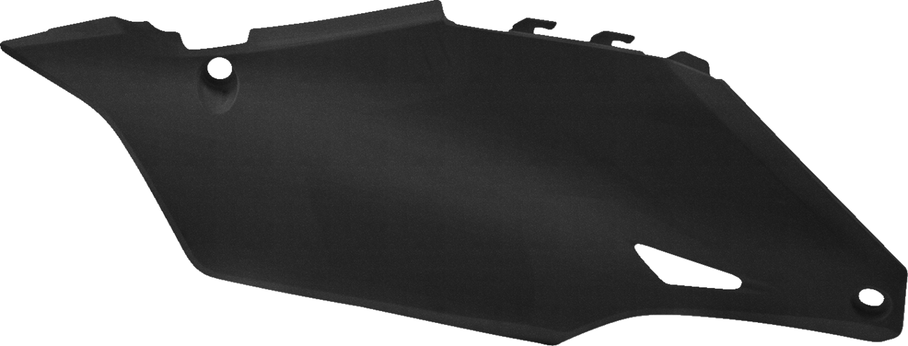 ACERBIS black and metallic body side panels for motorcycles, featuring sleek design and durable construction.