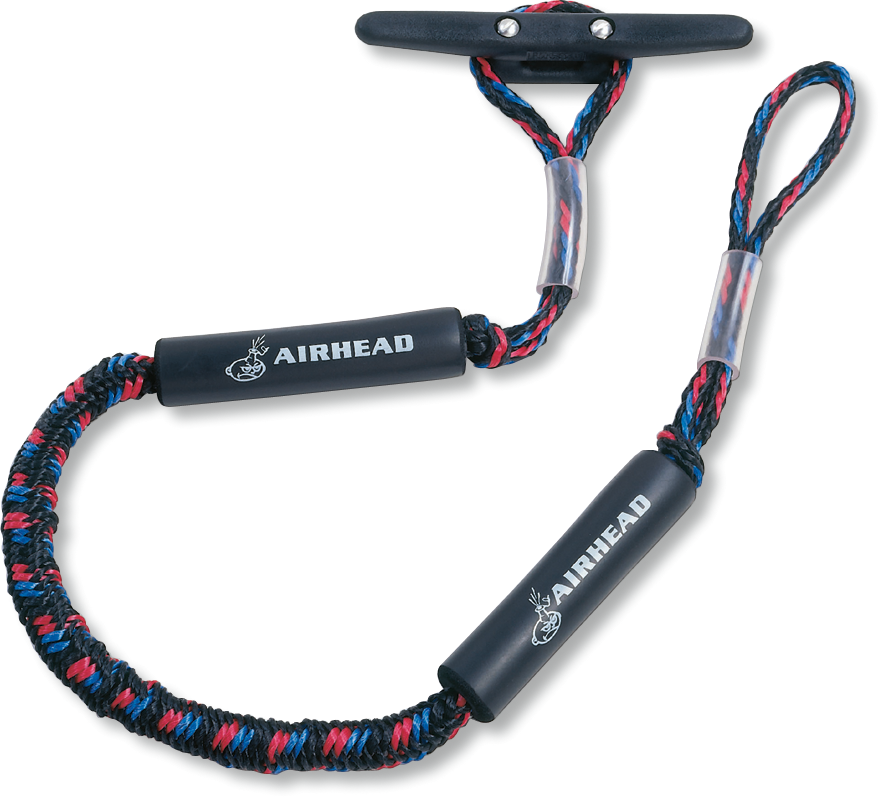 Bill's Exhausts AIRHEAD Sports Group Bungee Dock Line, 4-foot water-resistant boat docking line with bungee cord for secure boat mooring