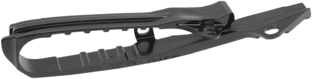 Black Acerbis chain slider for Suzuki motorcycles, designed to protect the chain and swingarm from wear.