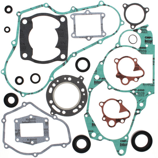 QuadBoss Honda ATC250R 85-86 gasket set with oil seals, complete engine gasket kit for model repair and maintenance.