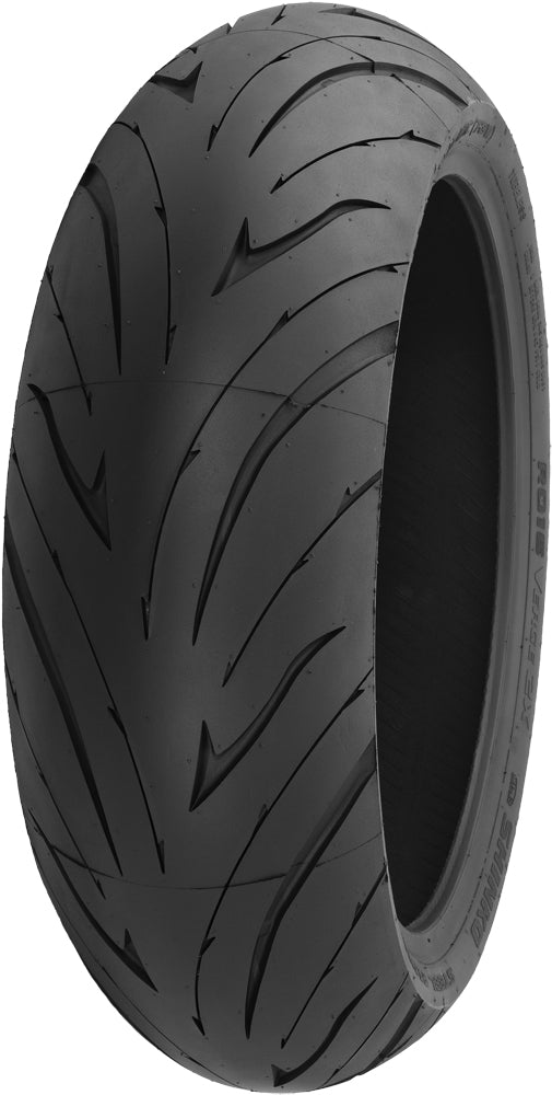 SHINKO Verge 2x Rear Tire 190/55ZR17 for sport and touring motorcycles, featuring durable rubber and performance tread design.