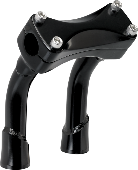 Black BILTWELL Murdock oversized pullback handlebars with 6-inch rise, designed for motorcycle handlebar replacement.
