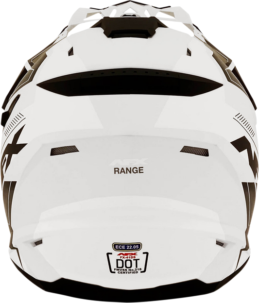 Matte white AFX FX-41 motorcycle helmet in medium size, featuring a sleek design and clear visor.