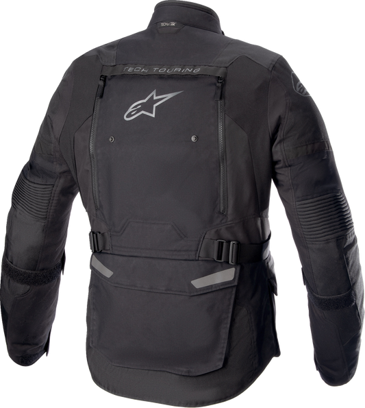 Alpinestars Bogota Pro Drystar® motorcycle jacket in black, 2XL, with protective design and waterproof features.