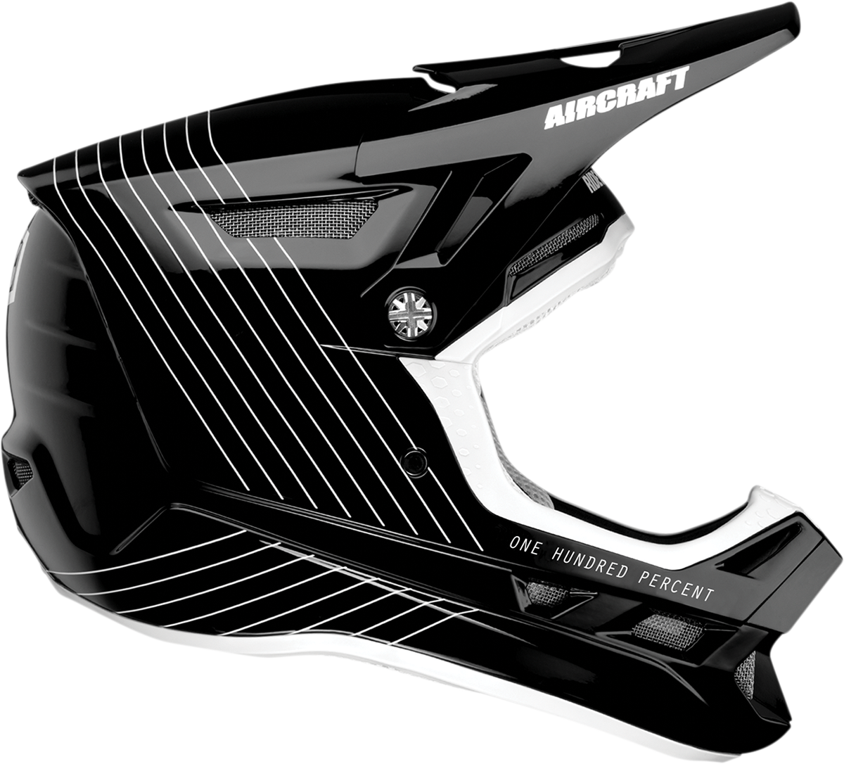 100% Aircraft Helmet - Silo - Black - Medium 80001-00003 - Howling Moto