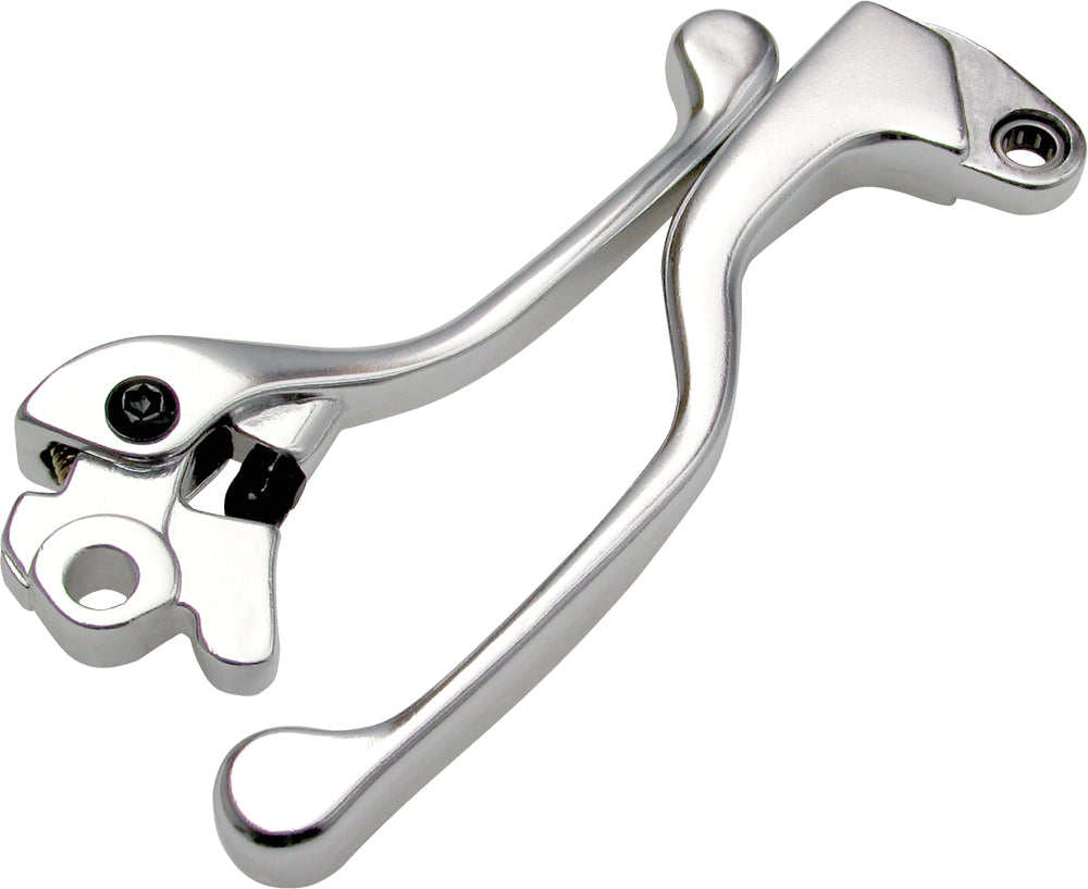Motion Pro forged clutch lever with polished aluminum finish, showcasing its sleek, durable design for motorcycle control.