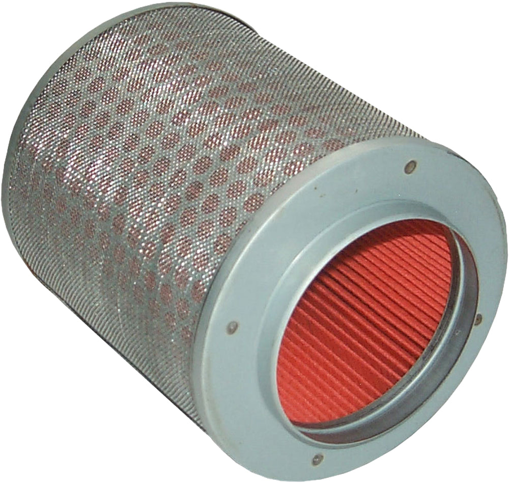 HIFLOFILTRO HFA1920 air filter for high-performance engines, showing the clean, cylindrical filter element with branding details.