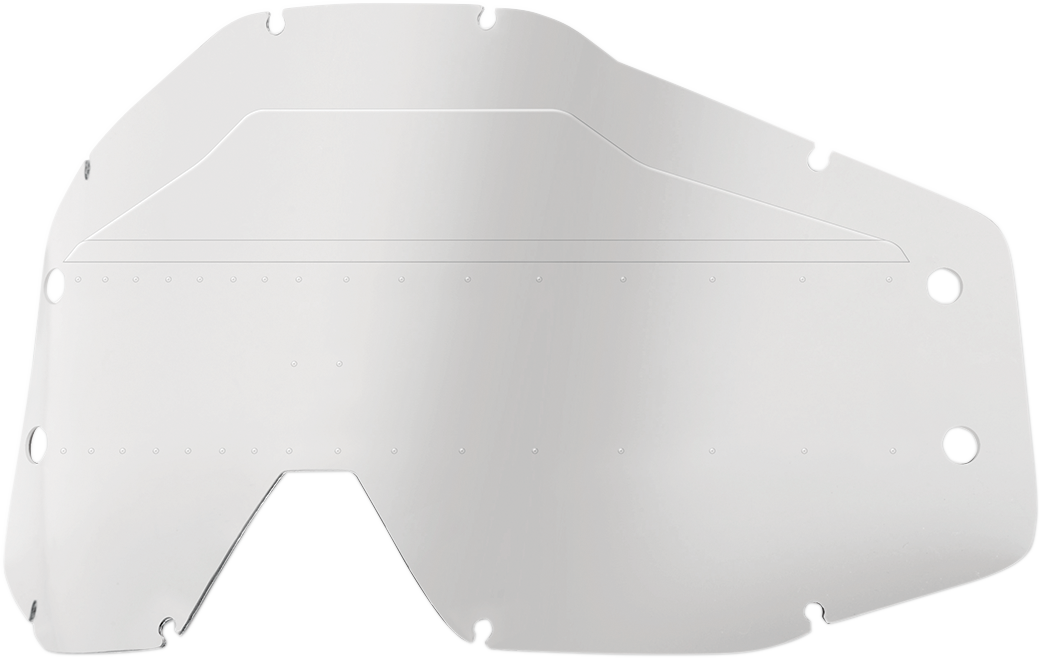 Clear 100% Youth Forecast Lens with bumps from Bill's Exhausts, designed for enhanced visibility and durability.
