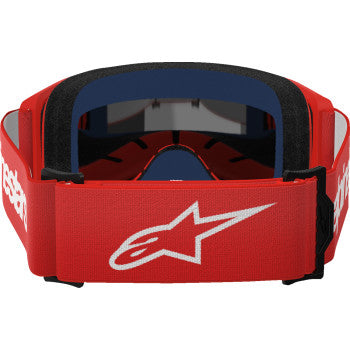 ALPINESTARS GOGGLES Vision 3 Goggle - Wordmark - Red - Silver Mirror 5103325-3094 - Howling Moto