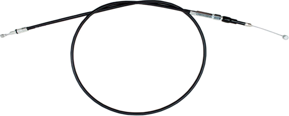 Motion Pro black vinyl clutch cable with chrome fittings and longitudinally-wound housing, designed for motorcycle clutch systems.
