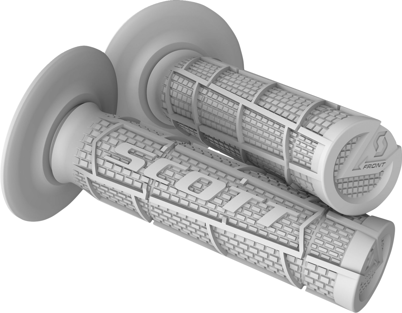 Gray Scott Full Waffle grips for engine components, designed for durability and grip, by Bill's Exhausts.