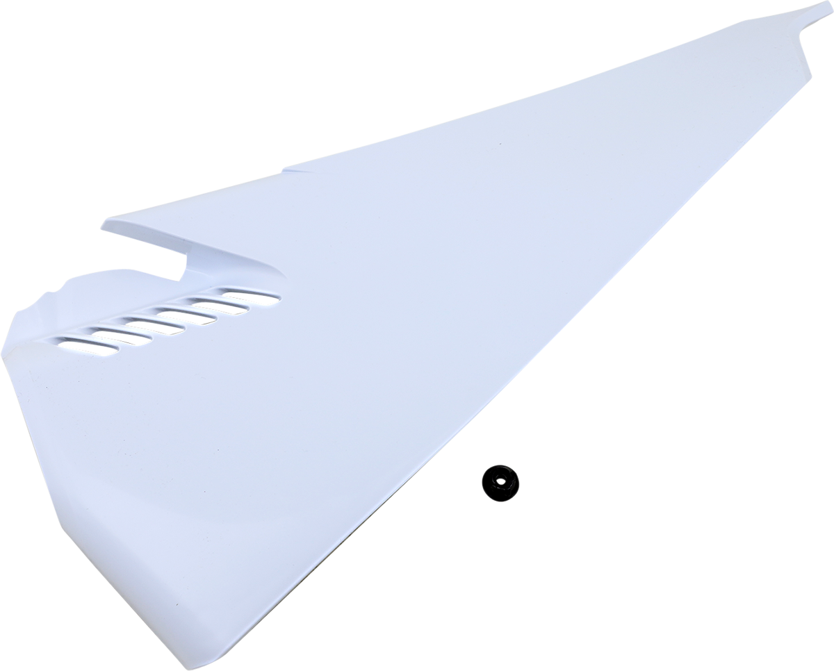 White Acerbis Airbox Cover vented motorcycle body part, designed for improved airflow and protection.