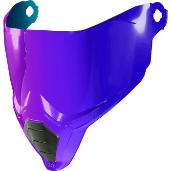 Bill's Exhausts ICON Ultrashield™ Ultraflite™ shield in Blurple Purple 0130-1396, showing its lightweight design and vibrant color.