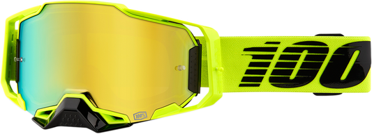 100% Armega Goggles - Nuclear Citrus - Gold Mirror 50005-00003 - Howling Moto