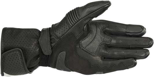Alpinestars Women Stella SP-1 V2 black motorcycle gloves, large size, with protective knuckles and adjustable wrist strap.
