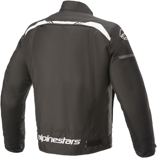 Bill's Exhausts ALPINESTARS T-SP S Waterproof Jacket in black and yellow, small size, showing the jacket's front view with waterproof fabric.