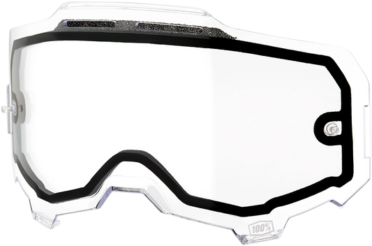 100% Armega Dual Lens - Vented - Clear 59052-00001 - Howling Moto