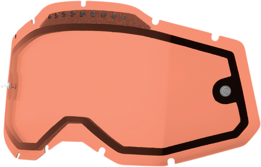 Bill's Exhausts 100% Accuri 2, Racecraft 2, Strata 2 dual vented rose motorcycle lens showing clear and vented design.