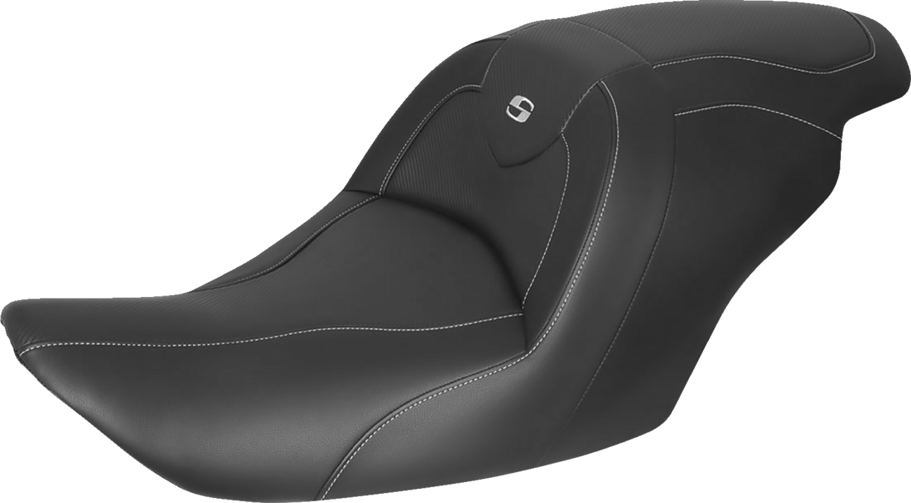 Saddlemens Roadsofa carbon fiber motorcycle seat for Honda Gold Wing GL1800 2014-2017, with carbon fiber weave, without backrest