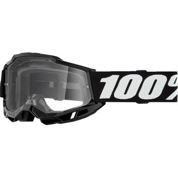 Bill's Exhausts 100% Accuri 2 Goggle Session in clear lens, featuring a sleek design and adjustable strap for comfortable fit.