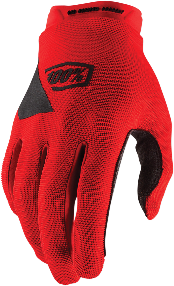100% Ridecamp Gloves - Red - Large 10011-00022 - Howling Moto