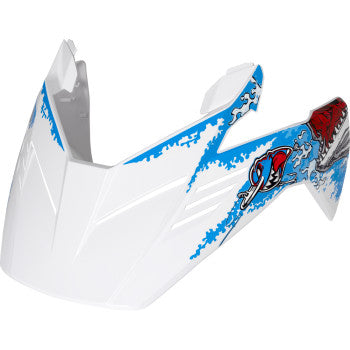 Blue ICON Elsinore™ Peak helmet part for American Basstard helmets, size XL to 3XL, by Bill's Exhausts.