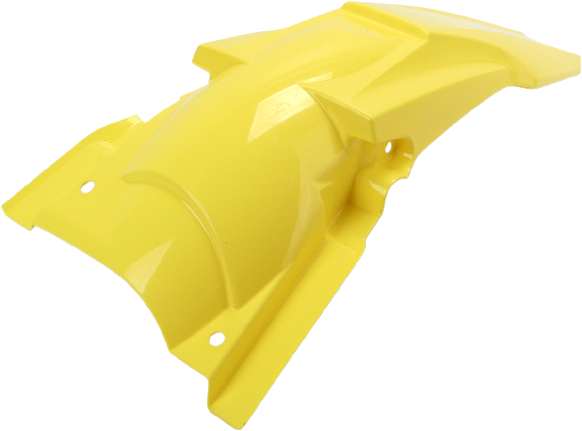 Yellow Acerbis rear fender for motorcycle, showcasing sleek body design and mounting points for a durable, stylish upgrade.