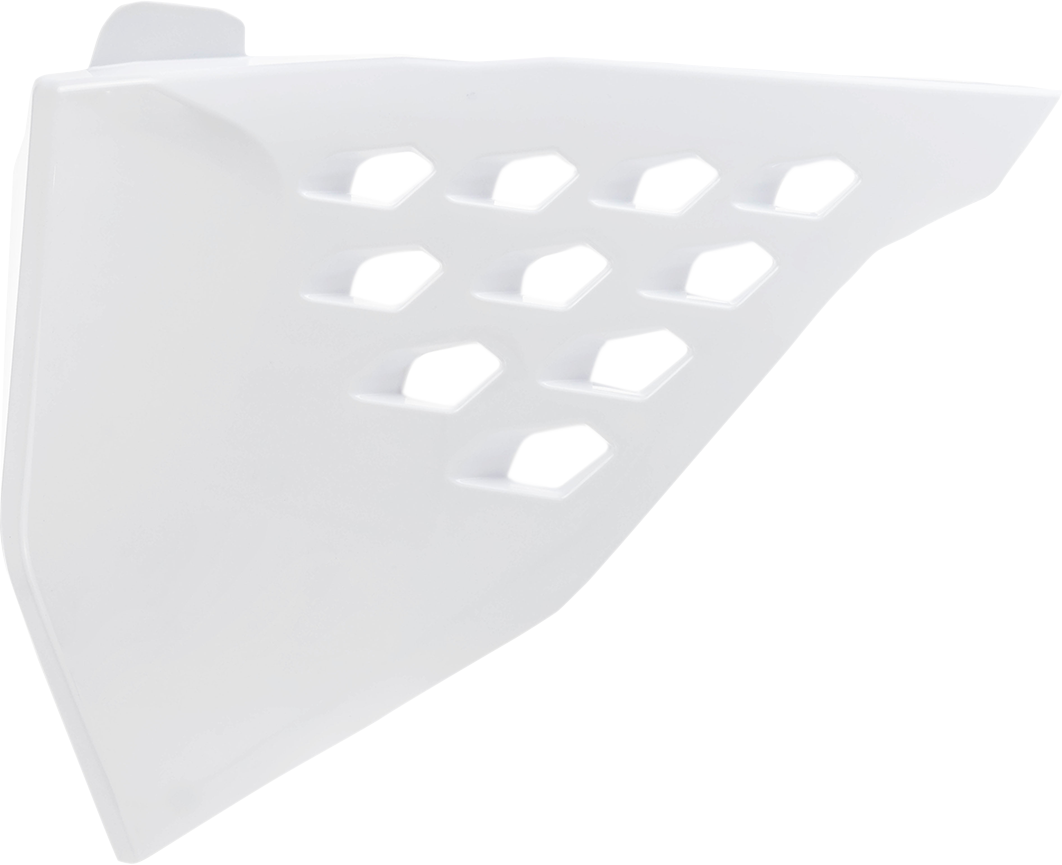 White ACERBIS Airbox Cover with vents for motorcycle, designed to fit models with part number 2791450002.