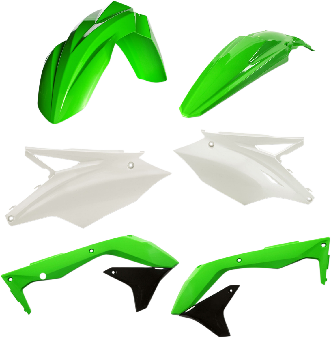 Acerbis OEM 2018 standard replacement body kit for off-road motorcycle, featuring durable plastic panels and vibrant graphics.