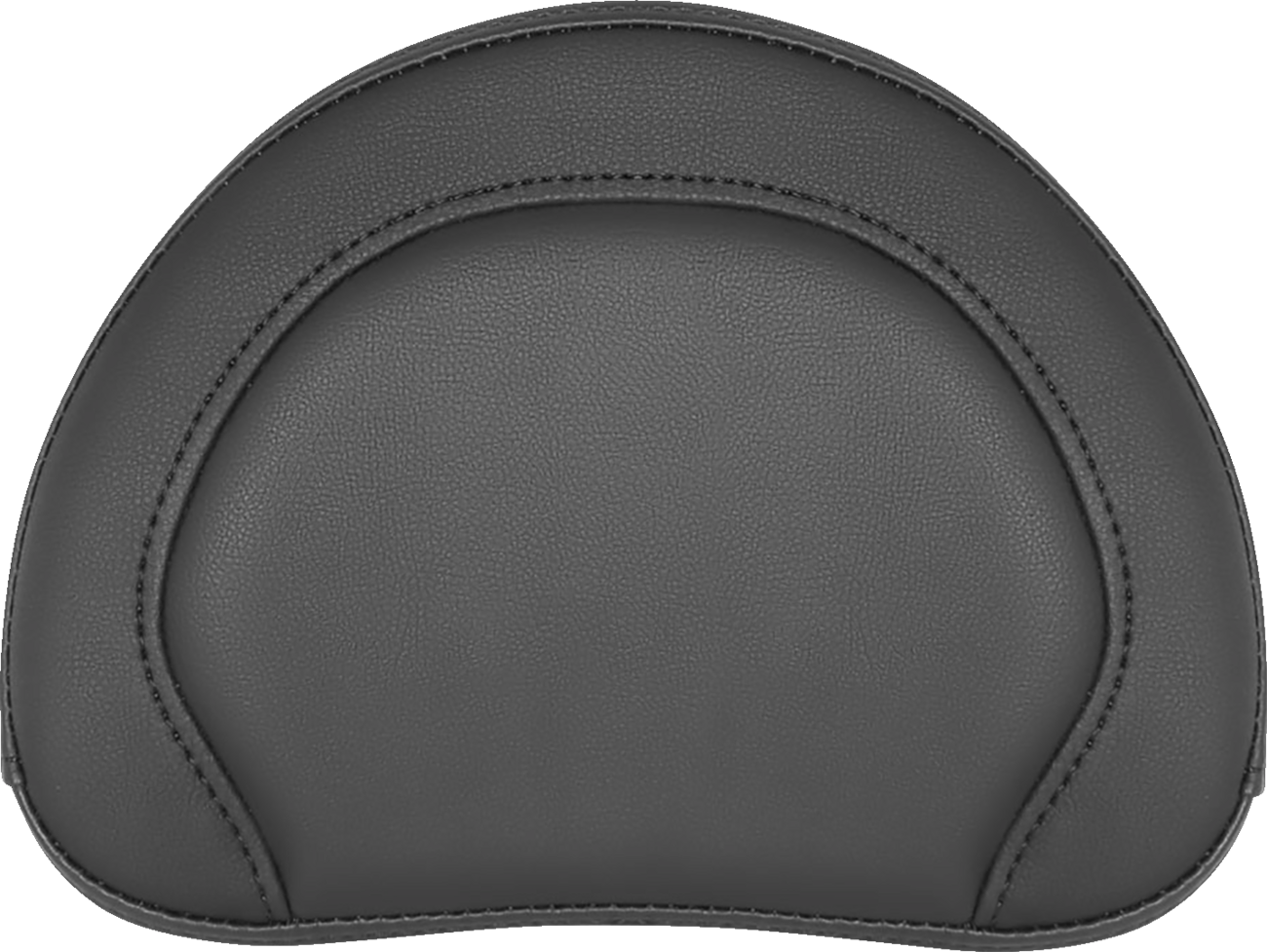 Black Saddlemens RoadSofa Sissy Bar Pad with black stitching, designed for motorcycle seats, universal fit for bikes.