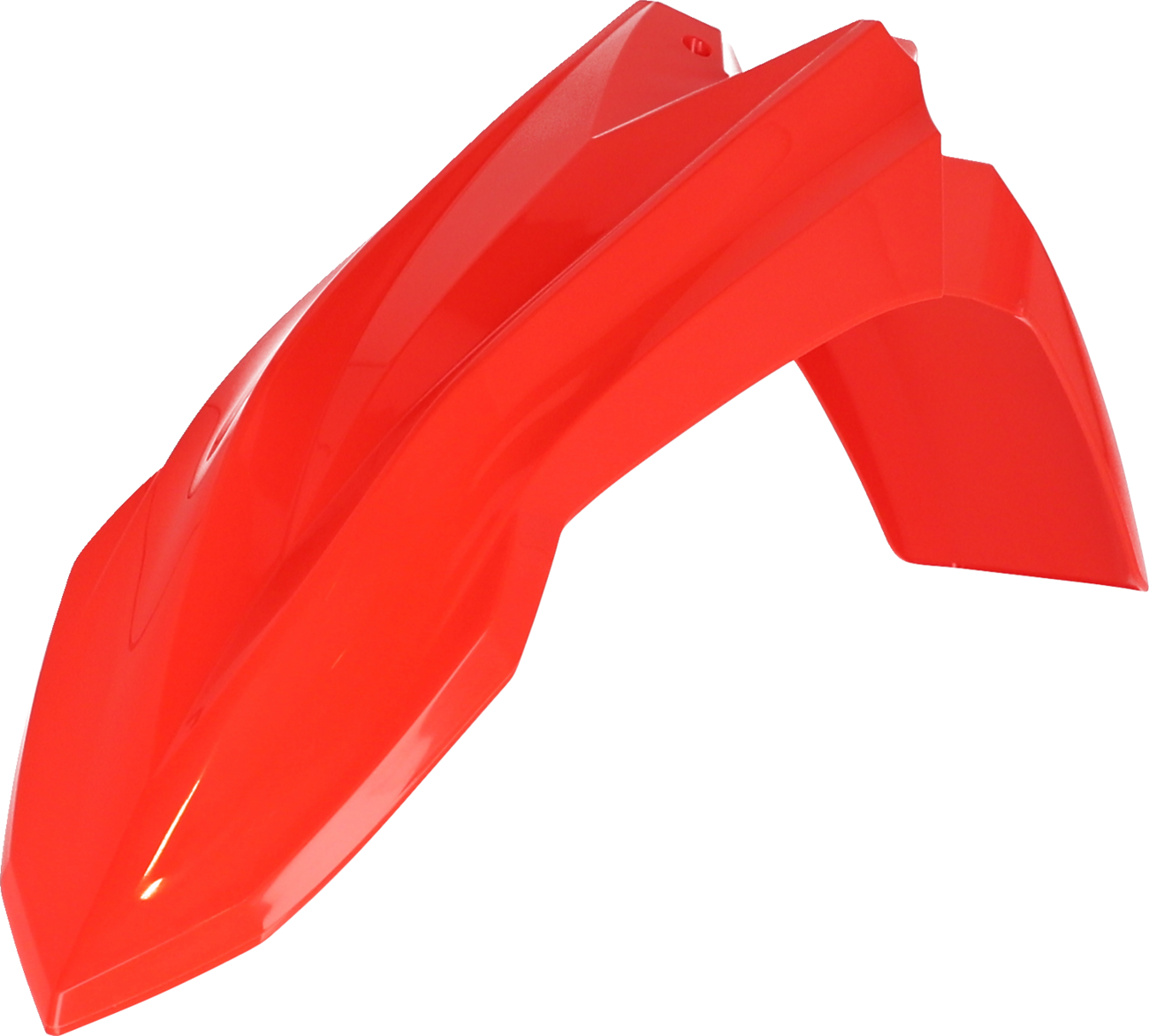 Red Acerbis front fender for Beta 2020-2023 dirt bikes, body part designed for durability and style.