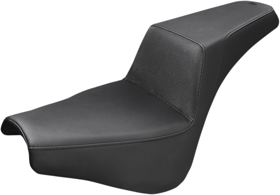 Black SADDLEMEN Step-Up Seat with gripper surface for bikes, designed for comfort and stability during rides.