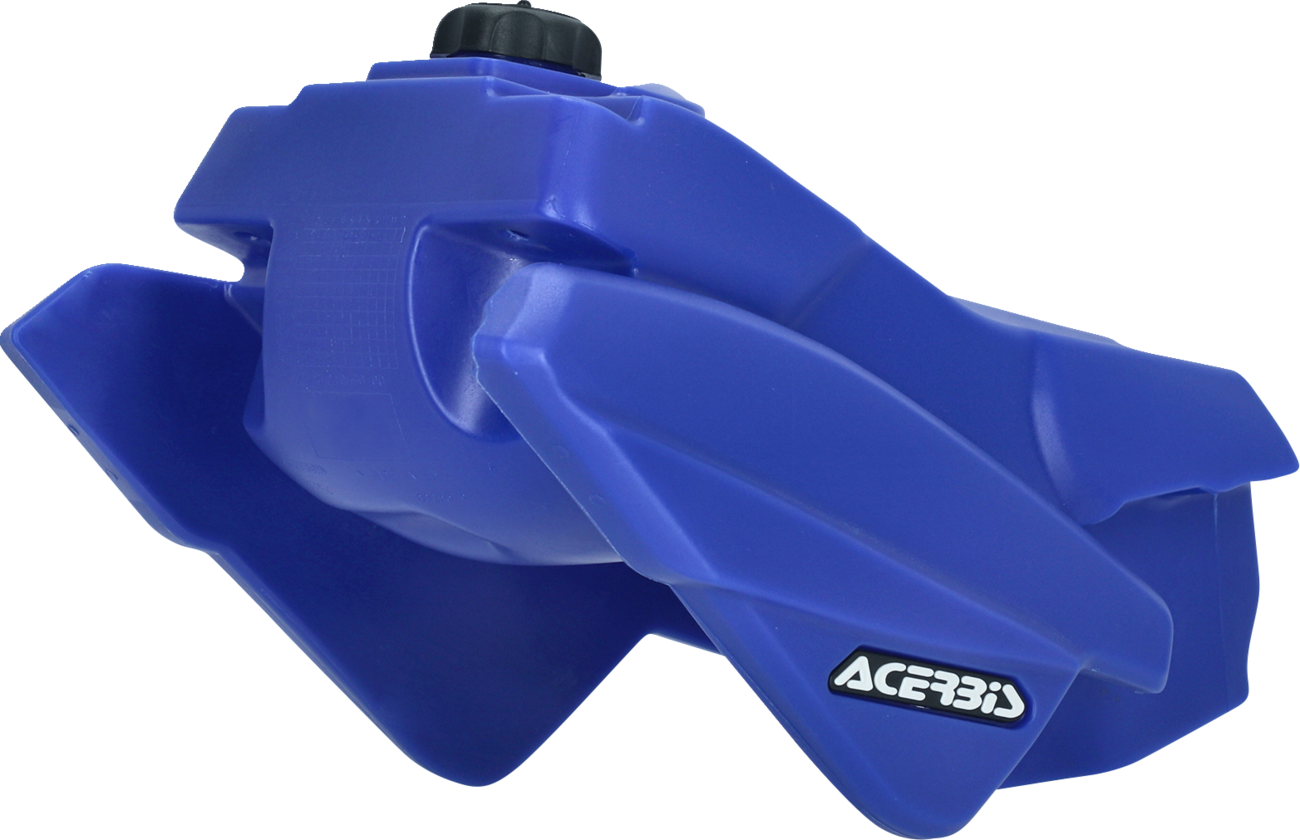 Blue Acerbis 2.8-gallon fuel tank for Yamaha YZ 450F 2023-2024 and YZ 250F 2024 motocross bikes, body style.